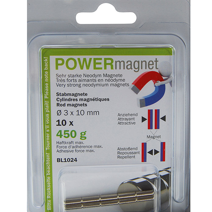 Aimant POWER forme barre 3x10 mm