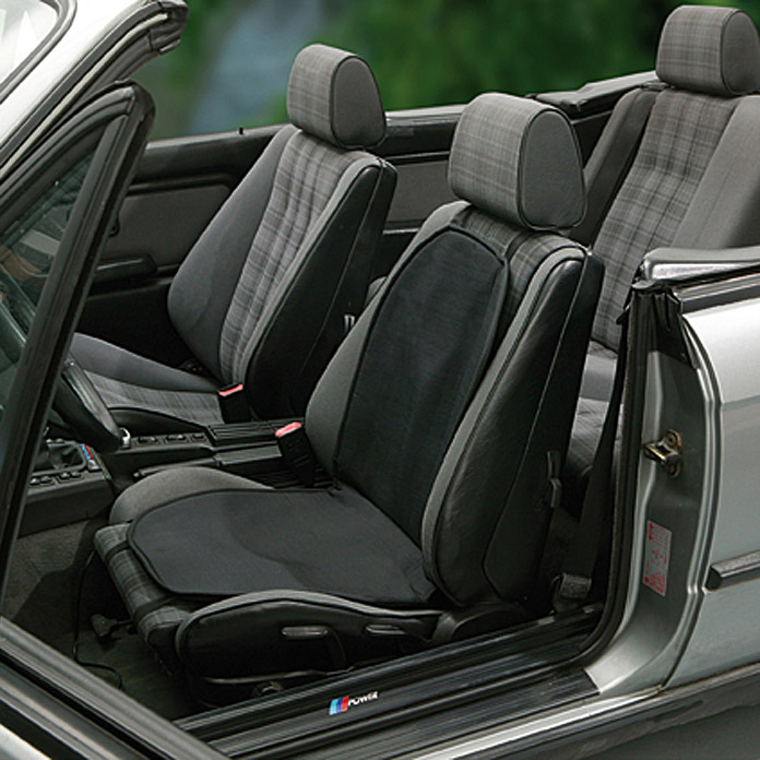 UniTEC Autositz-Bezugset Twin (6-tlg., Schwarz/Beige, Geeignet für: Viele  gängige PKW)