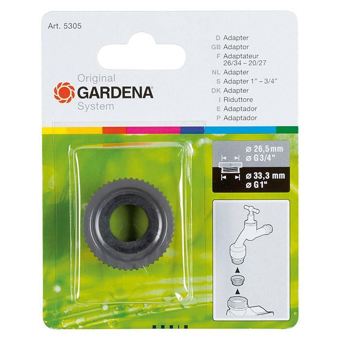 GARDENA Adapter 33,3 mm (G 1) / 26,5 mm (G 3/4)