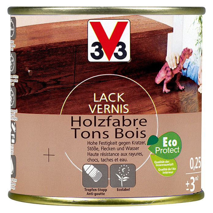 Vernis V33 couleur bois chêne rustique mat