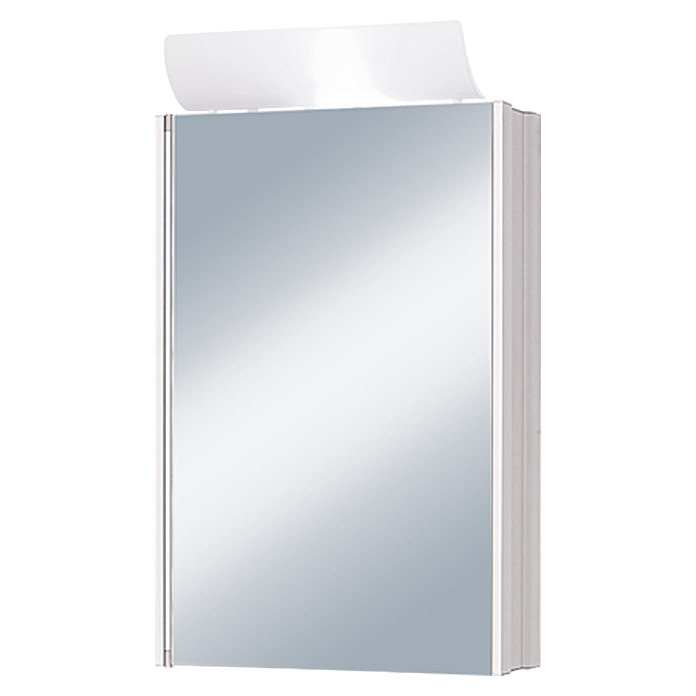 Alu Jokey x Beleuchtung, Single (B cm, 77 Aluminium) Spiegelschrank 45 x Mit H: