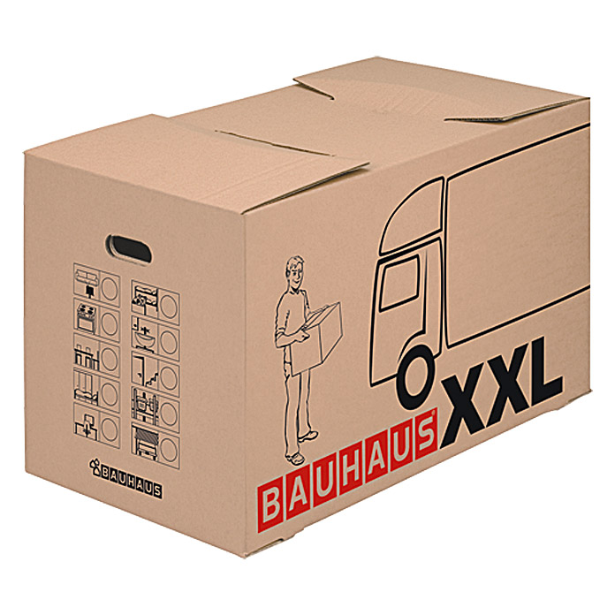 Caisse carton de transport spécial livres - capacité 30Kg - 57,5 x