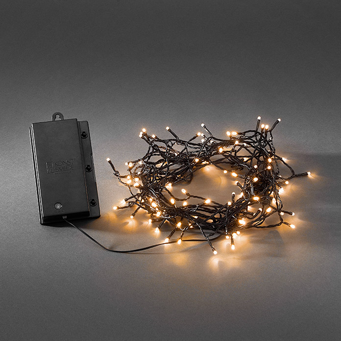 KONSTSMIDE Micro Lichterkette LED (120-flammig, Aussenbereich) Batteriebetrieben